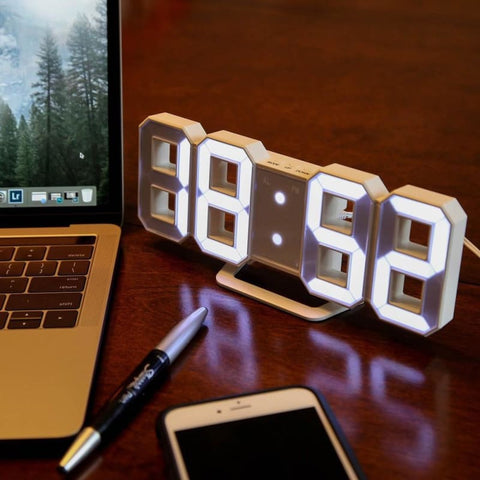 3D LED Digital Clock  HomeStock homestocks.myshopify.com