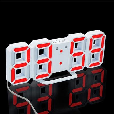 3D LED Digital Clock Red HomeStock homestocks.myshopify.com