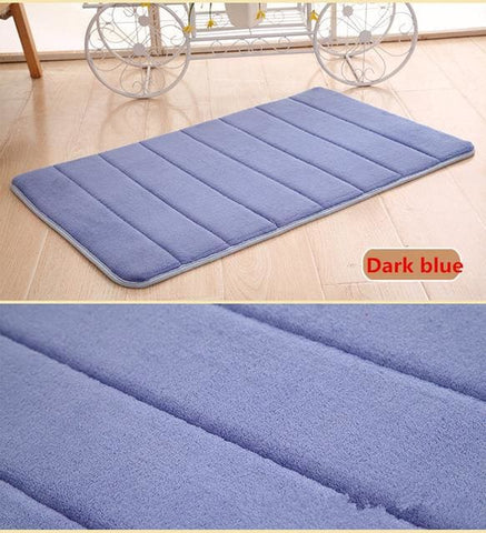 Bathroom Memory Foam Carpet dark blue HomeStock homestocks.myshopify.com