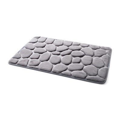 Coral Fleece Bathroom Memory Foam Rug Gray / 400MMx600MM HomeStock homestocks.myshopify.com