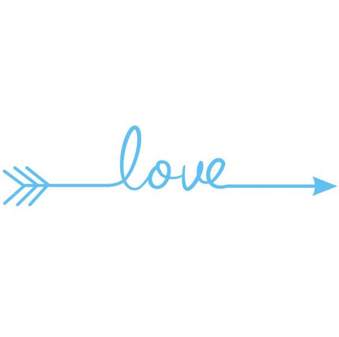 Love Arrow Wall Sticker Blue HomeStock homestocks.myshopify.com
