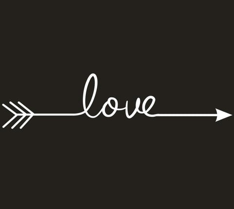 Love Arrow Wall Sticker White HomeStock homestocks.myshopify.com