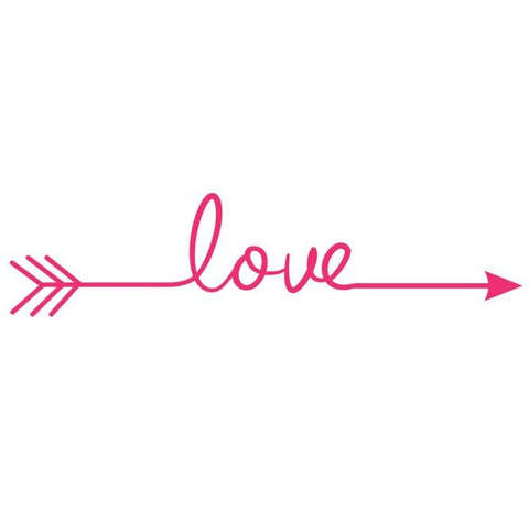 Love Arrow Wall Sticker Hot Pink HomeStock homestocks.myshopify.com
