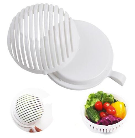 60 Seconds Easy Salad Cutter Bowl 2pcs / flat HomeStock homestocks.myshopify.com