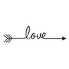 Love Arrow Wall Sticker Black HomeStock homestocks.myshopify.com