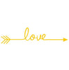 Love Arrow Wall Sticker Yellow HomeStock homestocks.myshopify.com