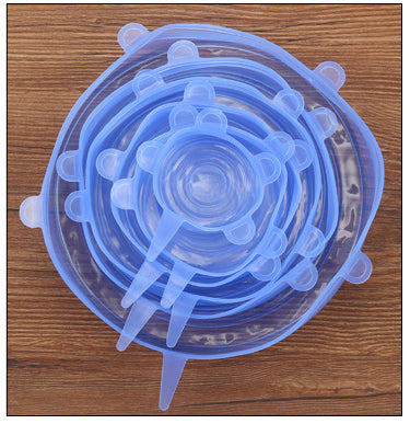 Silicone Stretch Lids - Set of 6 Blue HomeStock homestocks.myshopify.com